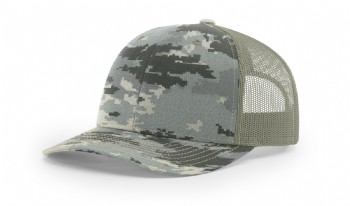 Richardson Printed Trucker Cap - Digital Camo/Light Green